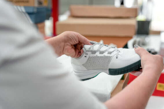 FineCom Logistics & Fulfilment Returns Quality Control Shoe